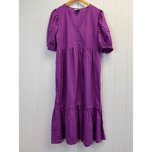 Universal Thread Womens Cottage Milkmaid Puff Sleeve Dress Size M Boho Peasant